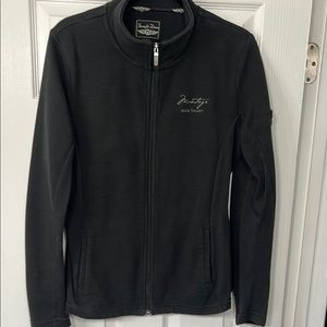 Black Utility Jacket with Stand-Up Collar and Slim Fit